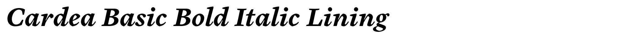 Cardea Basic Bold Italic Lining image